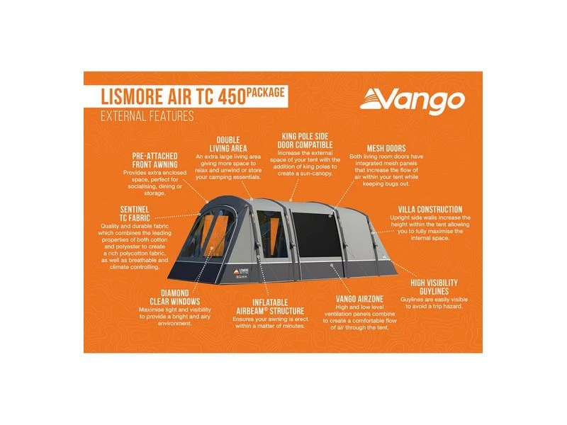 Vango Opblaasbare Tent Lismore Air Tc 450 Package 6 Vango Opblaasbare Tent Lismore Air Tc 450 Package - Afbeelding 4