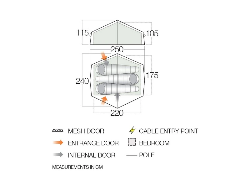 Vango Experience Tent Nevis 300 4 Vango Experience Tent Nevis 300 - Afbeelding 2