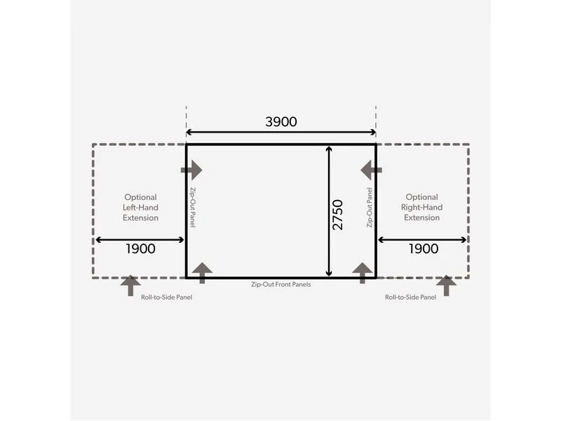 Kampa Dometic Opblaasbare Voortent Club Air All-season 390 S 4 Kampa Dometic Opblaasbare Voortent Club Air All-season 390 S - Afbeelding 2