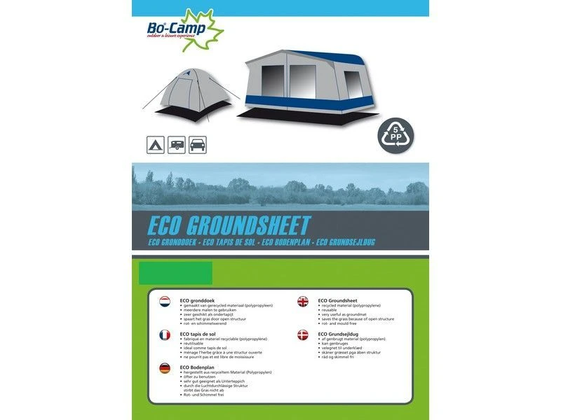 Bo Camp Gronddoek Ecodoek Zwart 4 Bo Camp Gronddoek Ecodoek Zwart - Afbeelding 2