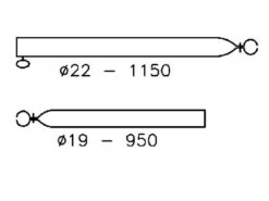 Umefa Campking Verandastang 22-19 Mm 120-200 Cm Zilververzinkt Staal