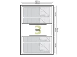 Eurotrail Vis-a-vis Tent Santiago BTC 7 Eurotrail Vis-a-vis Tent Santiago BTC -Sporten Buiten Kamperen 55 2 eurotrail santiago btc plattegrond ette0609 2701