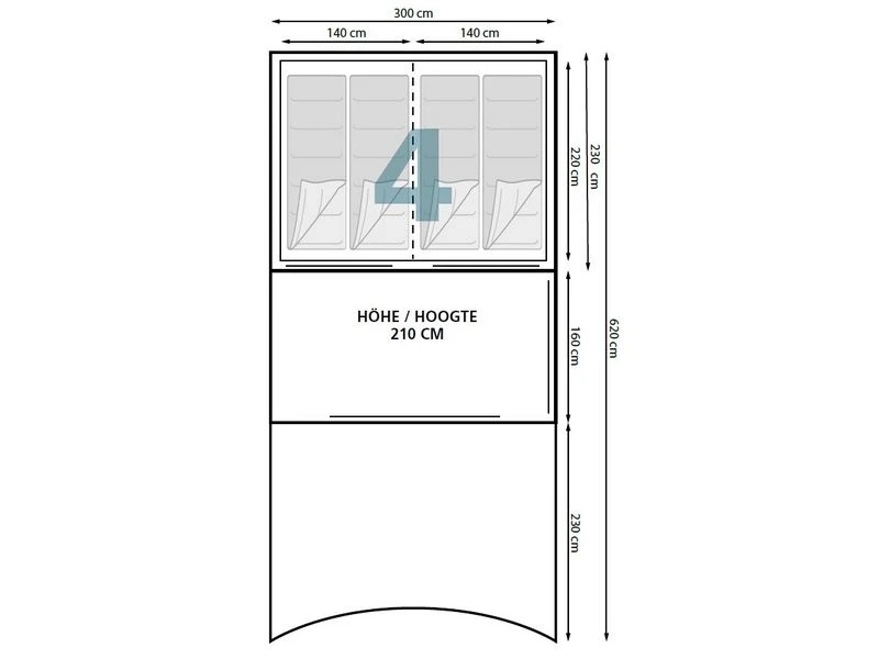 Eurotrail Opblaastent Georgia BTC Air 6 Eurotrail Opblaastent Georgia BTC Air - Afbeelding 4