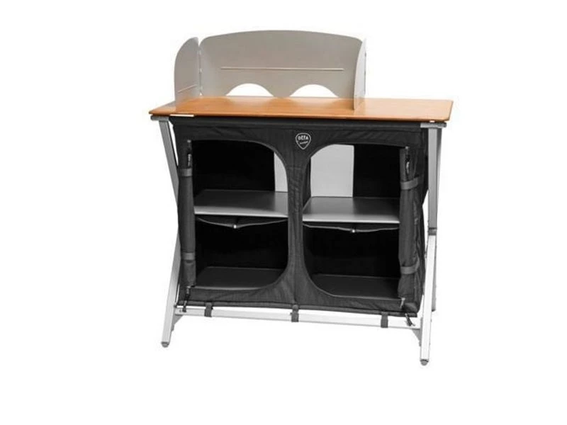 Defa Easy Folding Bamboe Kampeerkast Kookkast 100 3 Defa Easy Folding Bamboe Kampeerkast Kookkast 100