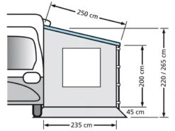 Eurotrail Zijwand Cassetteluifel Met Raam 220 5 Eurotrail Zijwand Cassetteluifel Met Raam 220 -Sporten Buiten Kamperen eurotrail zijwand camperluifel fiamma omnistore 220 etct0018 220w 1
