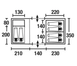 High Peak Porto 6 -Sporten Buiten Kamperen high peak koepeltent porto 6 plattegrond 12240 2